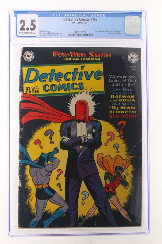 Detective Comics #168 - D.C. Comics 1951 CGC 2.5 1st appearance of the Red Hood