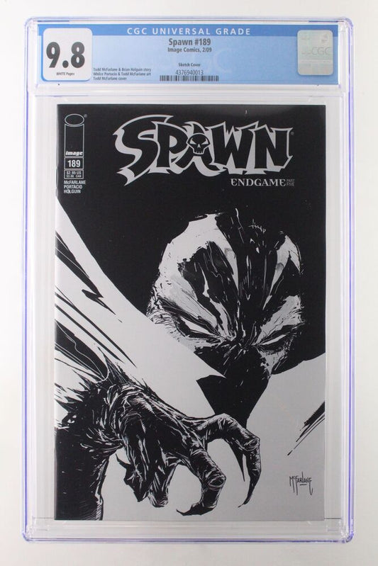 Spawn #189 - Image Comics 2009 CGC 9.8 Sketch Cover VARIANT